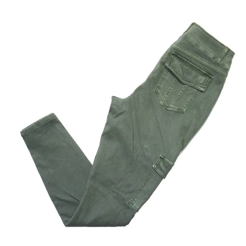 NWT SPANX 20311R Stretch Twill Ankle Cargo in Soft Sage Pull-on Stretch Pants S